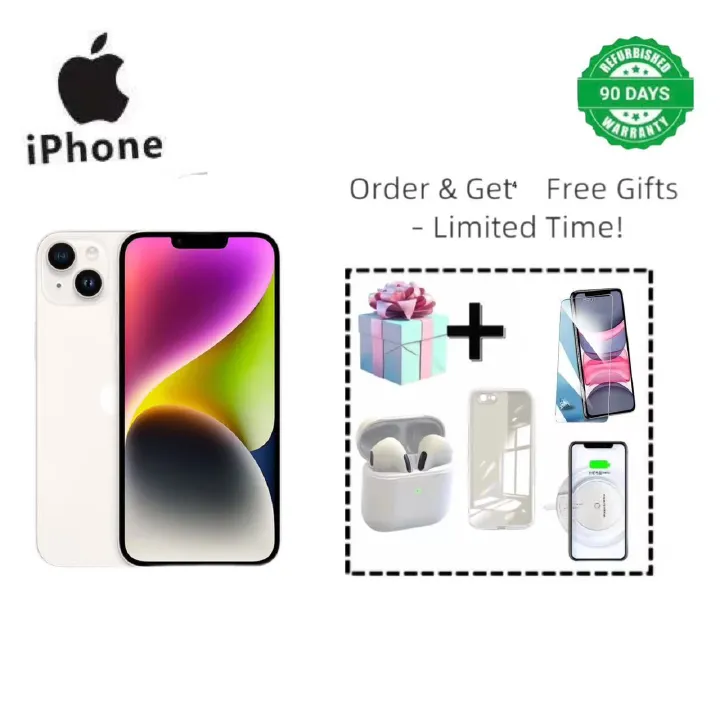 Apple iphone 14 256GB +6GB Dual Sim, 6.1-inch 48MP+12MP Camera 1136x1640-pixel resolution super No facial recognition involved.