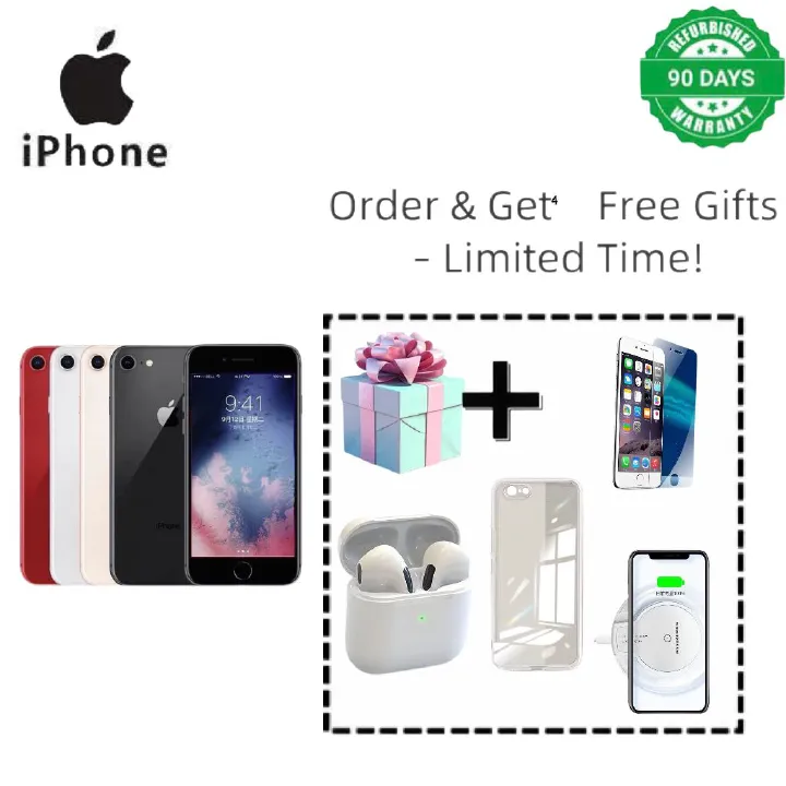 Refurbished iphone 8 64/256G 12M+7M 4.7&quot; smartphone without fingerprint homebuttom can worK iphone8