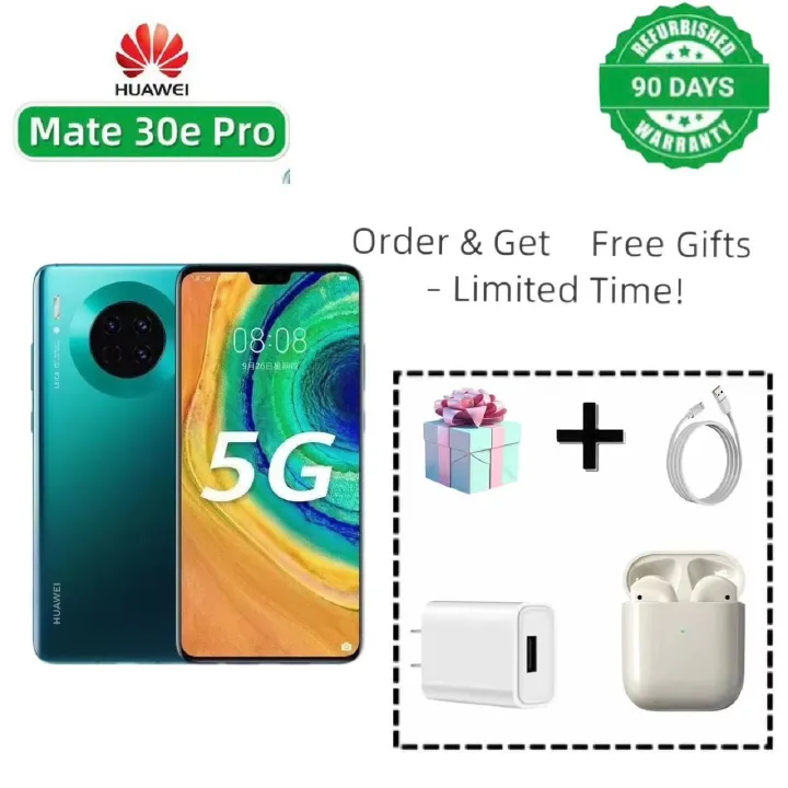 Refurbished phone: Huawei Mate 30pro 5G, 6.62 inches, facial recognition support. 8GB + 128GB/256GB, dual camera: 4000MP + 2400MP, 4200mAh battery. No fingerprint unlock support.