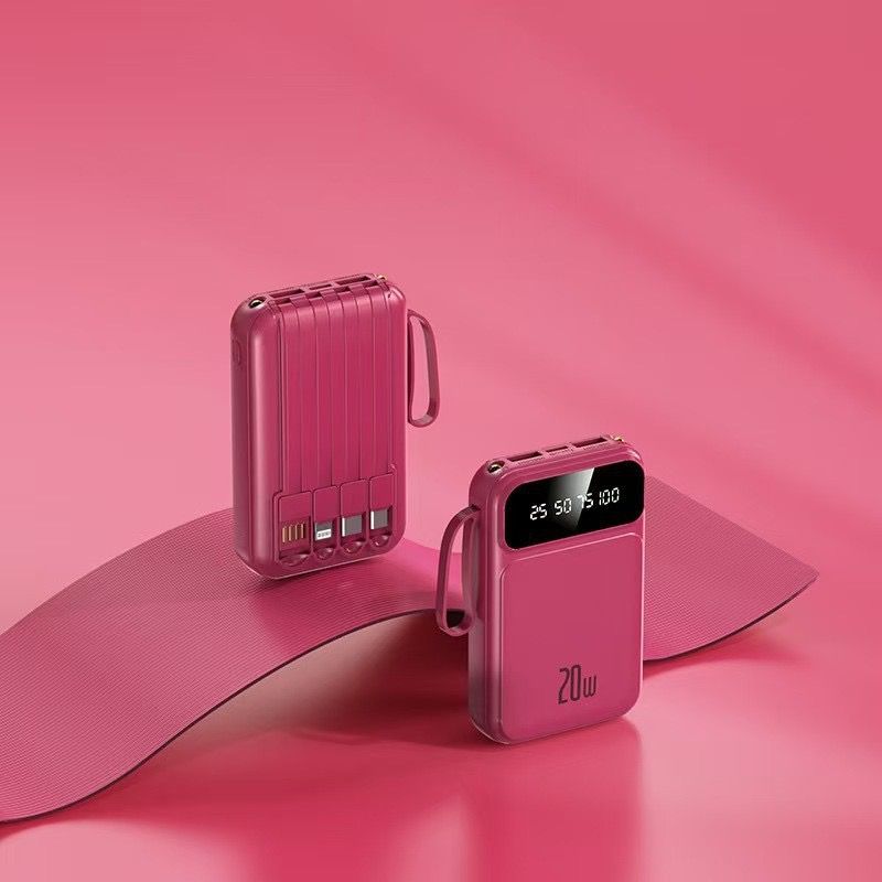 Power Banks 20000mAh  USB IPhone Power Bank Suitable for all Phones LED Display Portable Power Bank powerbank This product can charge the iPhone 12 for 1.5 times.