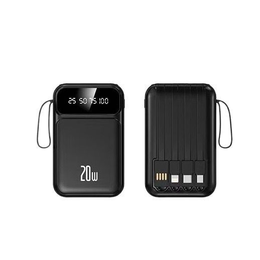 Power Banks 20000mAh  USB IPhone Power Bank Suitable for all Phones LED Display Portable Power Bank powerbank This product can charge the iPhone 12 for 1.5 times.