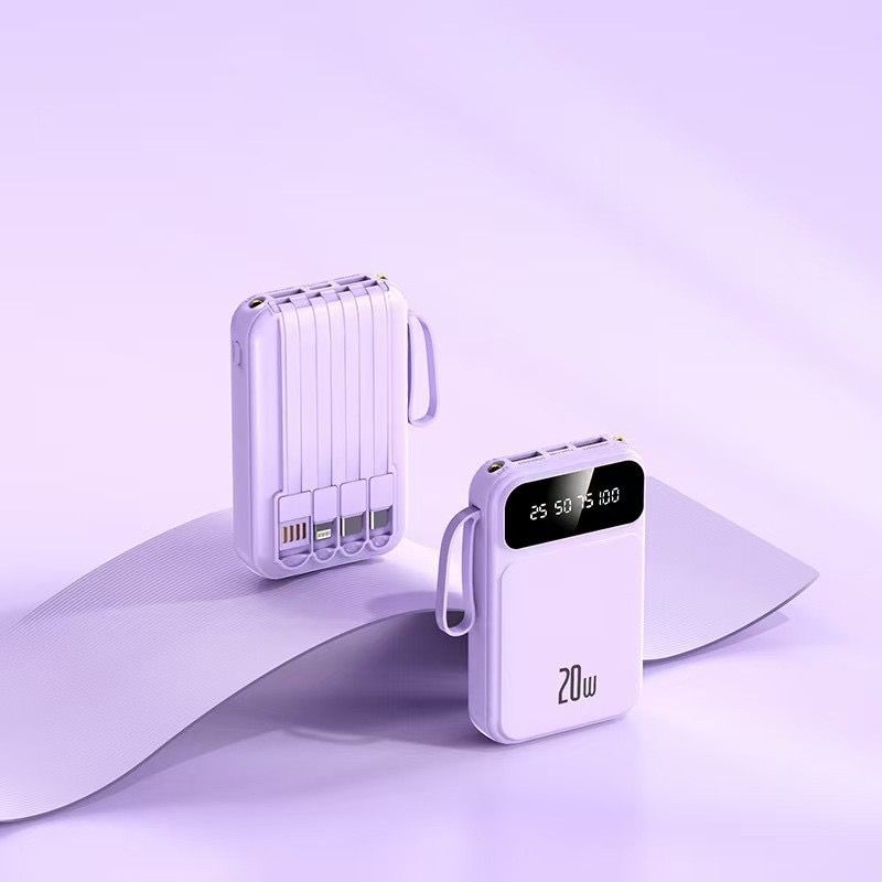 Power Banks 20000mAh  USB IPhone Power Bank Suitable for all Phones LED Display Portable Power Bank powerbank This product can charge the iPhone 12 for 1.5 times.
