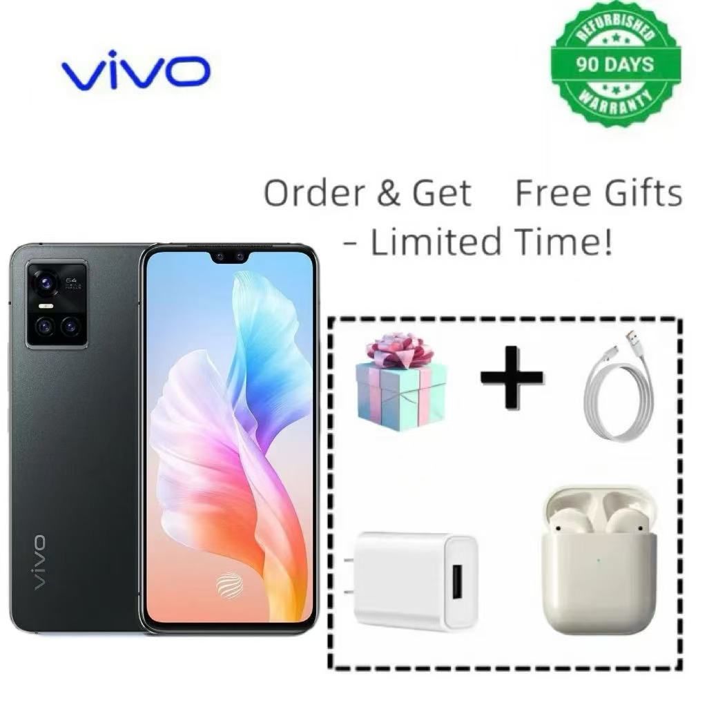Refurbished vivo S10 8+8GRAM 128G/256G Front camera: 44 million pixels + 8 million pixels. Rear camera: triple camera with 64 million + 8 million + 2 million pixels. Supports face recognition funct
