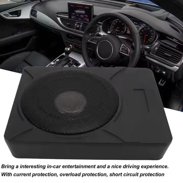 Guanshida 10 Inches Active Car Underseat Speaker 1000W Car Subwoofer Car Audio Slim Under Seat Active Subwoofer Bass Amplifier Speaker Car Amplifier Subwoofers Woofer 12V