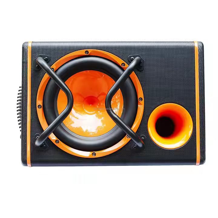 Car Subwoofer 12v AUDIO 10 inch Subs with Box and Amp Car Subwoofer Car Audio Active 10 12 Subwoofer Speaker Box Car Amplifier Powerful Bass Amplified Design Low-Pass Crossover Car Electornics