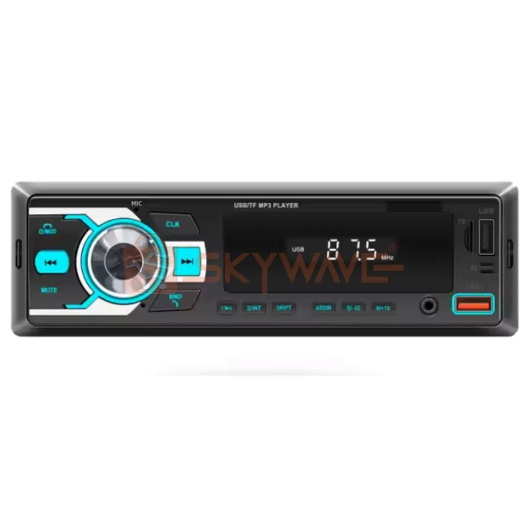 Generic Car Radio Unit Bluetooth Connectivity Built-in FM Radio MP3 Player with USB & SD Compatibility AUX Input Built-In Microphone Multifunctional Control Knob Remote Control Support
