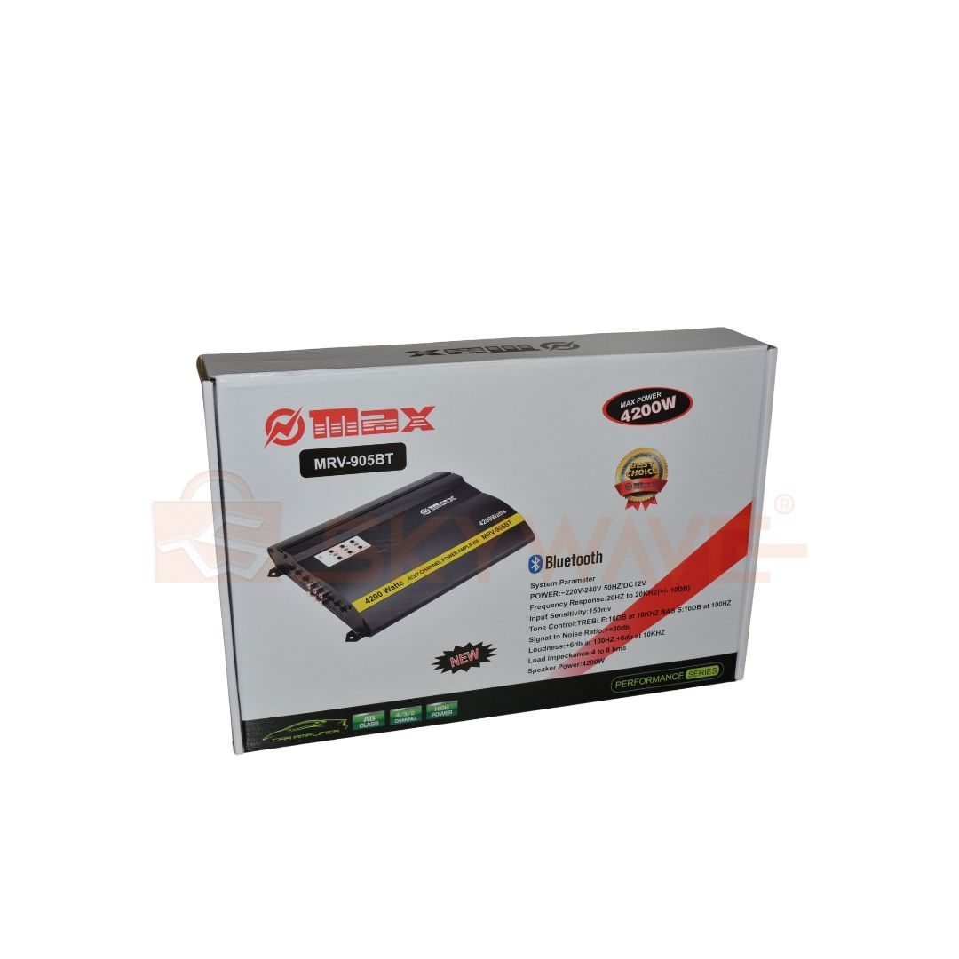 Omax MRV-905BT Car Amplifier Bluetooth 220-240v Impressive Power and Performance Easy Installation and Versatile Compatibility Car Amplifier Car Audio Car Electoronics