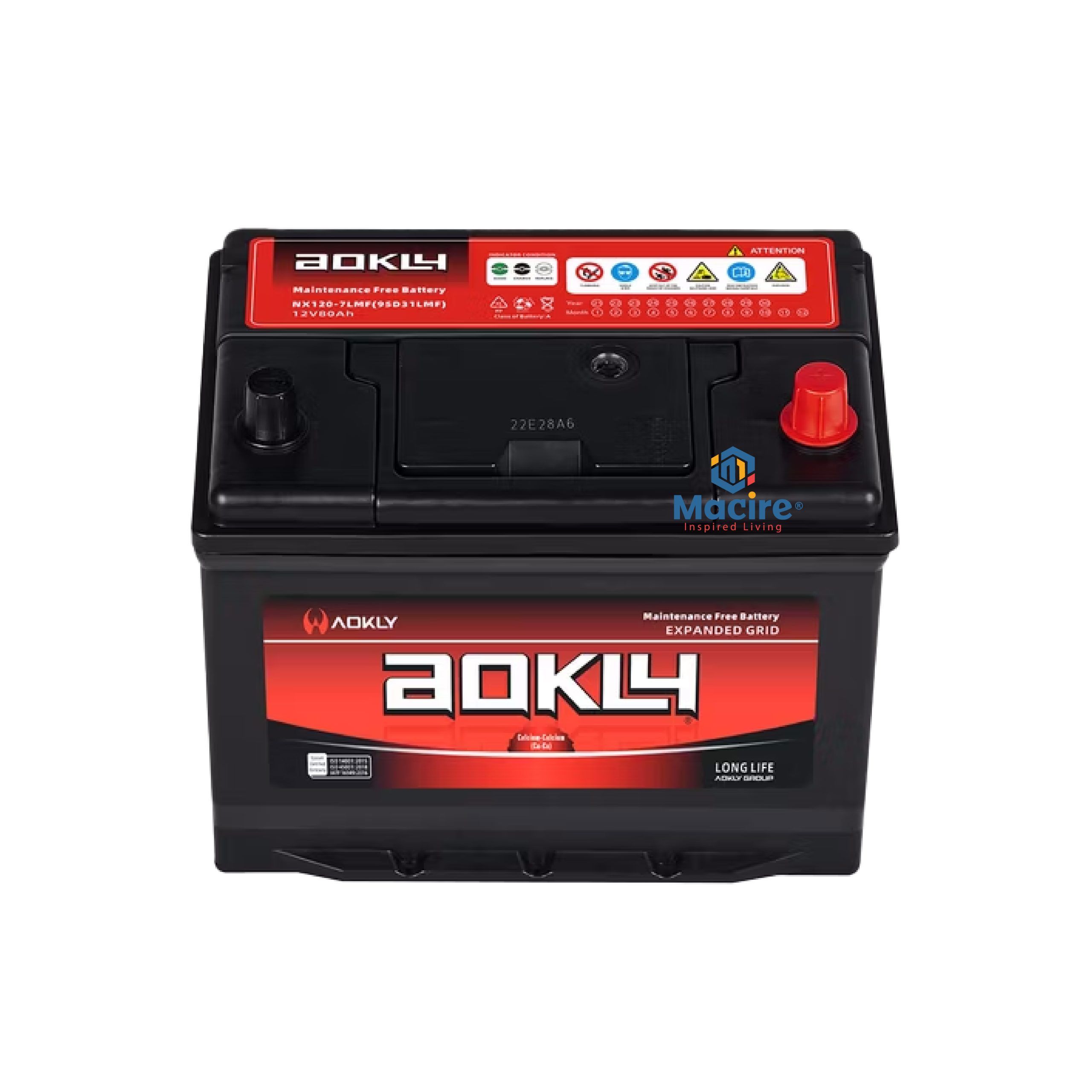 Powerful Aokly ProRide NS40 12V 36Ah Maintenance-Free Car Battery – High CCA, Vibration-Resistant, Long-Life Replacement for Passenger Cars & Light Commercial Vehicles