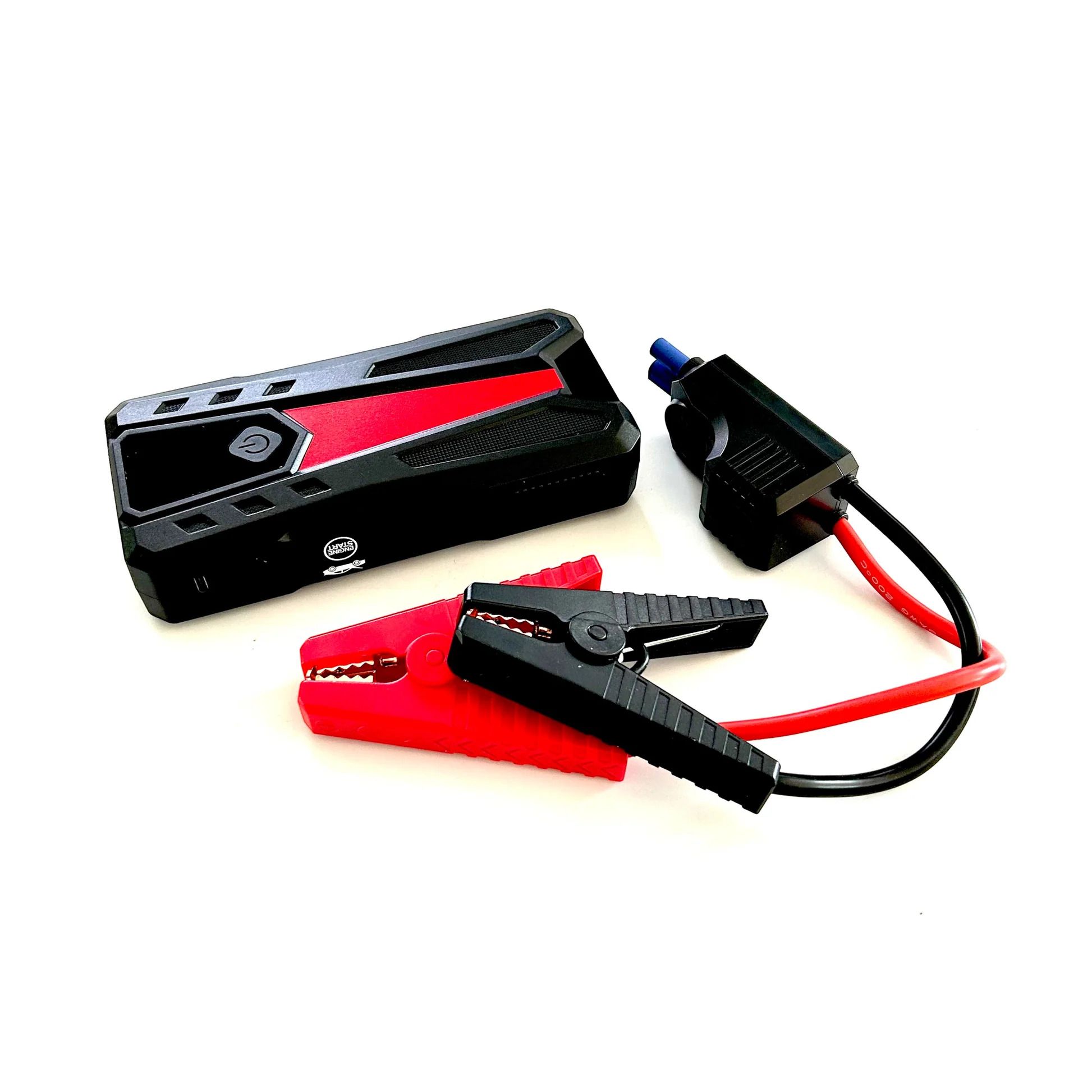 High Power 16800mAh Car Jump Starter Power Bank – 320A Peak Current, Multi-Function Portable Battery Booster with Grade A Polymer Lithium-Ion, Fast Charging & Accessories – Black