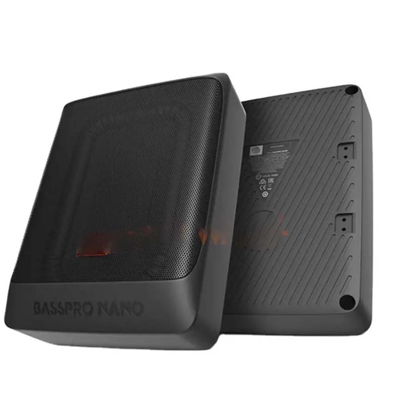 JBL BassPro Nano Ultra-Slim Underseat Powered Subwoofer – 100W RMS / 200W Peak, Class D Amplifier, Remote Bass Control, Space-Saving Sealed Enclosure for Deep Bass Car Audio