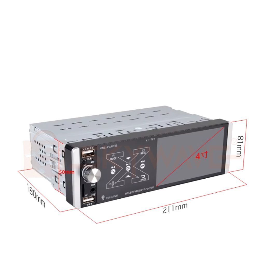 4 Inches Touch Screen Car Radio Compact Design Touch-sensitive Display Bluetooth  USB and SD card  Built-in GPS AM/FM  Android Auto and Apple CarPlay Car Audio