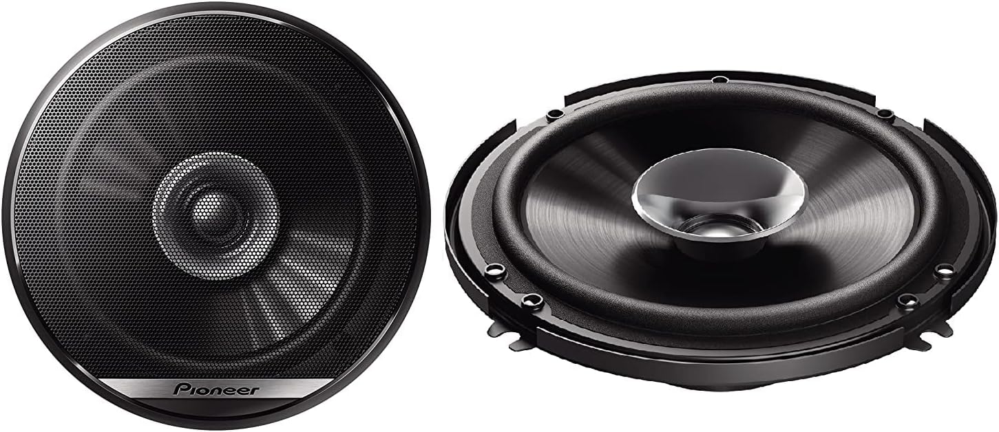 Pioneer TS-G1610F 280W Dual Cone Car Speaker System – 6.5 Inch Full-Range 2-Way Coaxial Speakers, High Sensitivity Sound Upgrade, Easy Fit for Most Vehicles