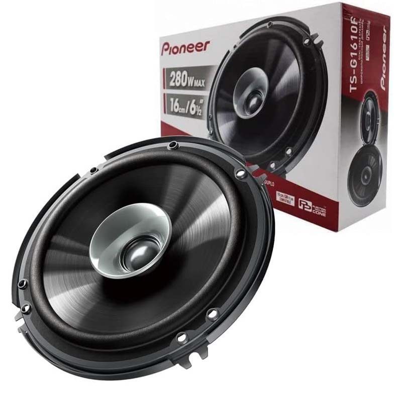 Pioneer TS-G1610F 280W Dual Cone Car Speaker System – 6.5 Inch Full-Range 2-Way Coaxial Speakers, High Sensitivity Sound Upgrade, Easy Fit for Most Vehicles