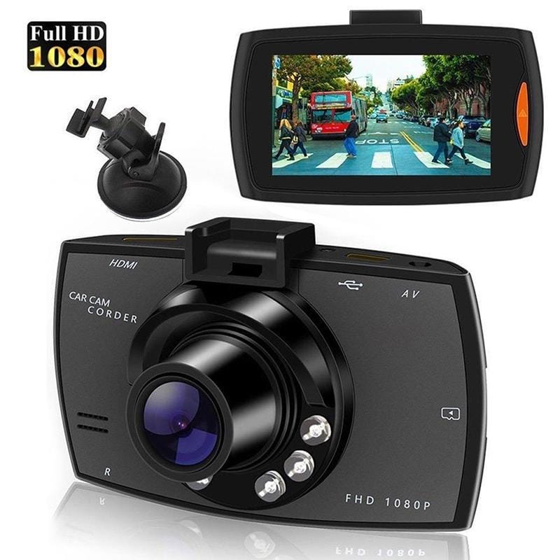 1080P Hd Car Dvr Dash Camera Video Recorder Built-in Lithium-ion Rechargeable Battery LCD Screen G-Sensor Technology Wide-Angle Lens Easy Installation Audio Recording Dash Camera