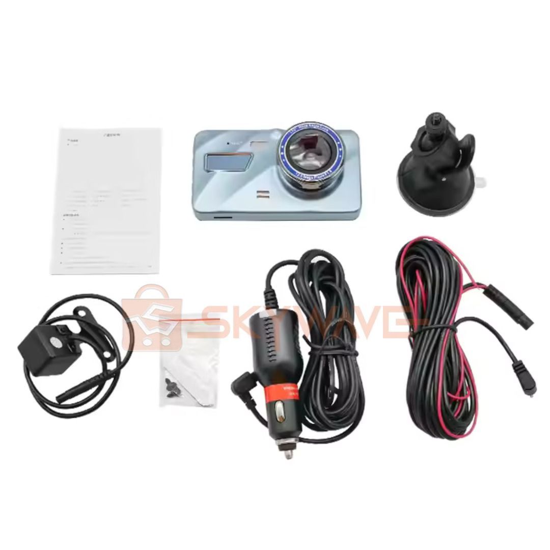 Dual-Lens Vehicle BlackBOX DVR Dash Camera A10 Full HD 1080P Front & Rear Car Recorder 170° Wide-Angle Night Vision G-Sensor Loop Recording Motion Detect