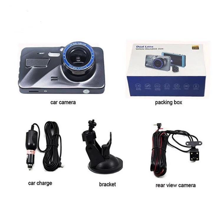Dual-Lens Vehicle BlackBOX DVR Dash Camera A10 Full HD 1080P Front & Rear Car Recorder 170° Wide-Angle Night Vision G-Sensor Loop Recording Motion Detect