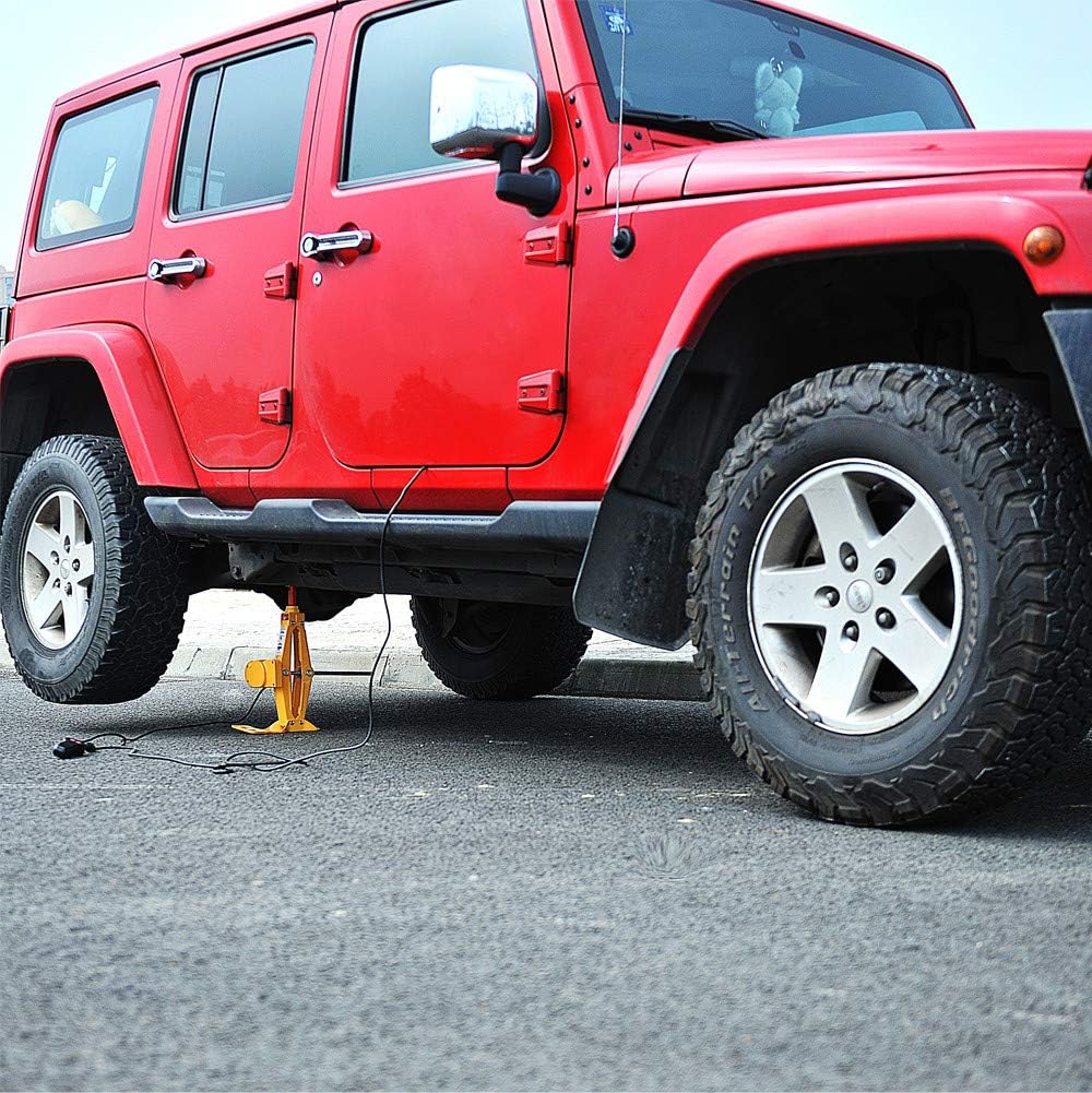 Electric Car Jack 3 Ton 12V Portable Auto Lift with Carry Case Heavy Duty Steel Emergency Tire Change Tool High Capacity 1000kg–3000kg Easy Use for Cars SUVs Roadside Repair Kit