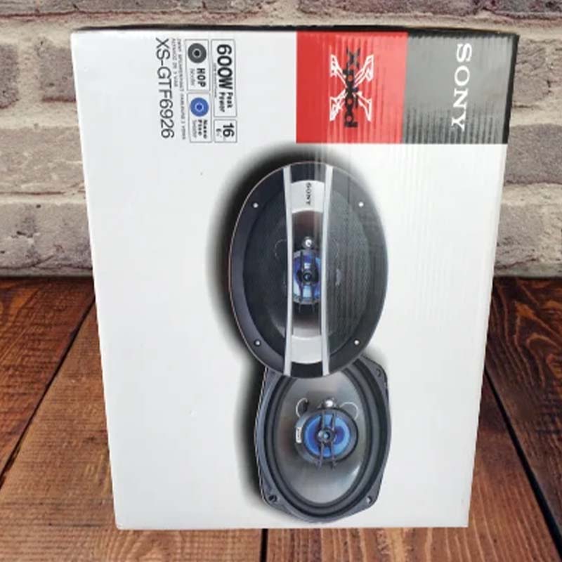 Sony Full Range 2-Way Coaxial Speaker XG GTF1626 6.5 Inch 190W Car Audio Speakers | Powerful Bass H.O.P Cone Woofer | Nano Fine Tweeter | 40W RMS High Quality Universal Car Sound Upgrade