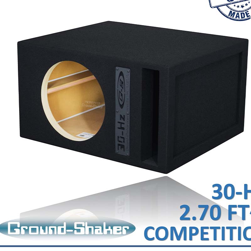 Generic 12 Inch Vented Subwoofer Enclosure Single Breather Car Subwoofer Box | Heavy Duty Chipboard Sub Box | High Bass Output Ported 12” Speaker Cabinet for Car Audio Upgrade