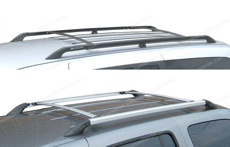 Car Roof Rack Side Rails Black Universal Vehicle Roof Rail Bars Heavy Duty Exterior Luggage Carrier Support for SUV Crossover Wagon Strong Durable Auto Accessory