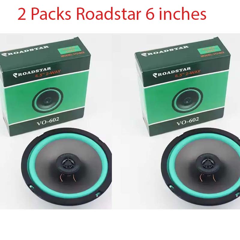 Roadstar 6 Inch Car Door Speakers VO-602 Cheap Full Range Car Audio Upgrade | Powerful Bass Budget Speaker Replacement | Clear Balanced Sound | Easy Install Universal 6” Car Sound Enhancement