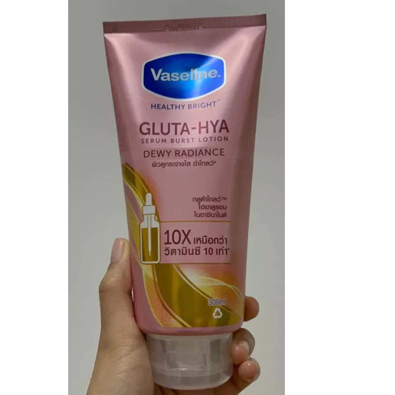 Vaseline 3 in 1 Combo Set Pink Lip Balm + Gluta Hya Dewy Radiance Lotion + Vitamin B3 Body Oil Hydrating Brightening Smooth Glowing Skin Moisturizing Daily Care Bundle Offer