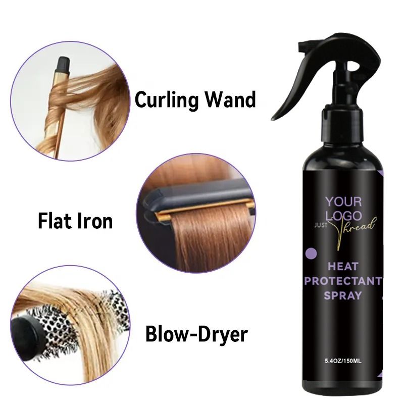 Foisten Professional Heat Protector Spray 150Ml Thermal Protection Mist With Argan Oil Keratin Vitamins Frizz Control Shine Enhancer Smooth Silky Hair Heat Styling Shield Guard Spray