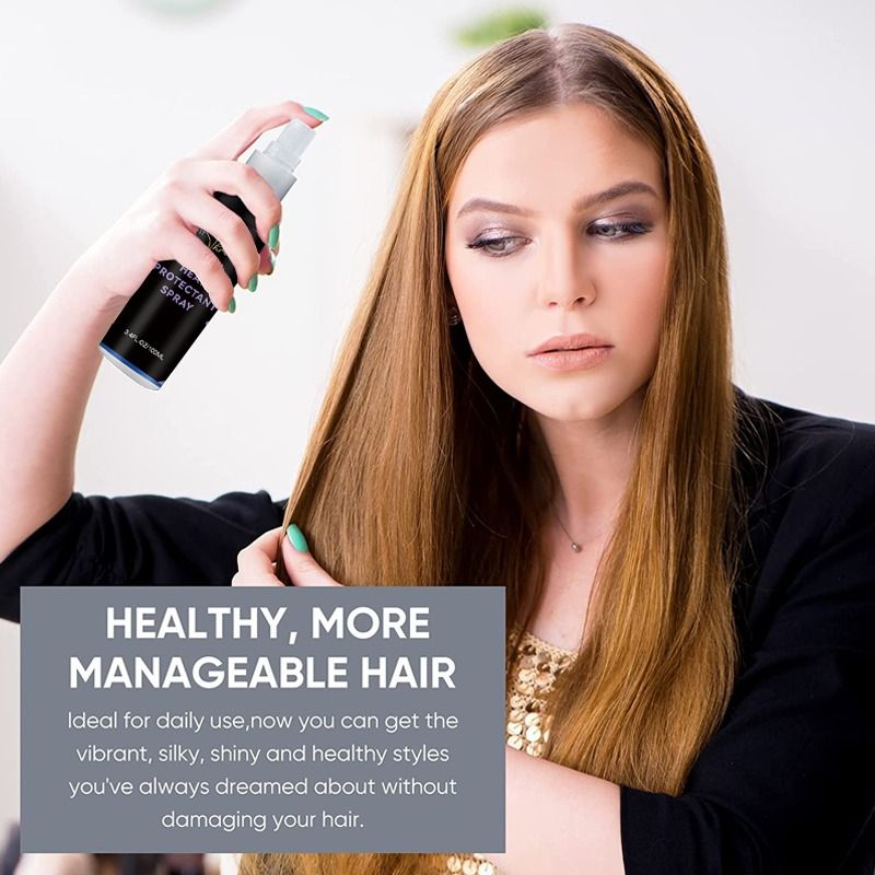 Foisten Professional Heat Protector Spray 150Ml Thermal Protection Mist With Argan Oil Keratin Vitamins Frizz Control Shine Enhancer Smooth Silky Hair Heat Styling Shield Guard Spray