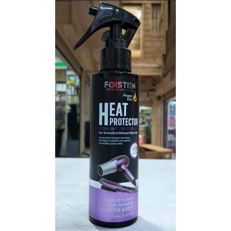 Foisten Professional Heat Protector Spray 150Ml Thermal Protection Mist With Argan Oil Keratin Vitamins Frizz Control Shine Enhancer Smooth Silky Hair Heat Styling Shield Guard Spray
