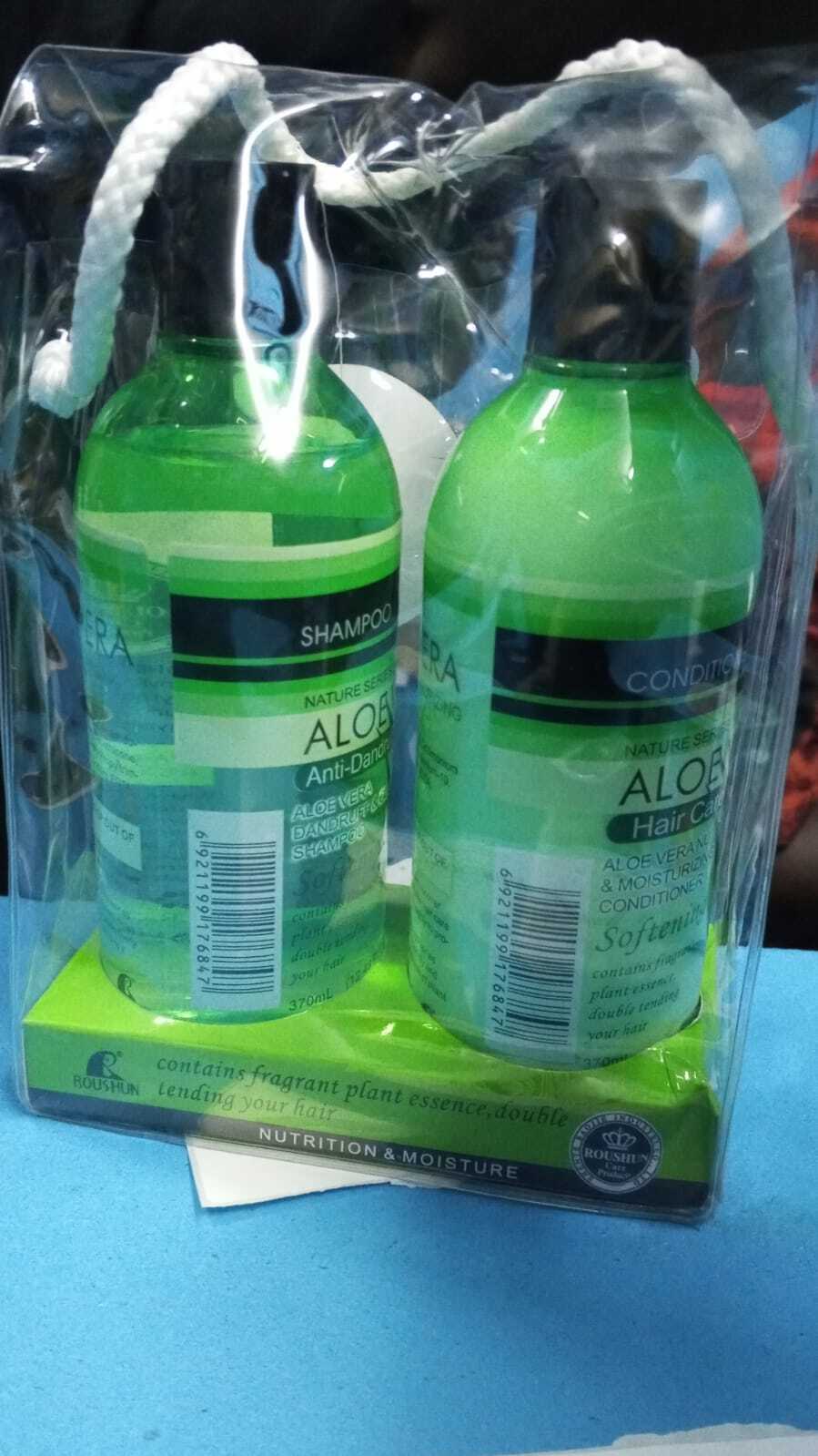 2 Packs Roushun Aloe Vera Shampoo And Conditioner 2 Pack Set Hair Care Duo Hydrating Scalp Cleanse Moisturizing Repair Smooth Soft Hair Growth Aloe Extract Botanical Formula For All Hair Types
