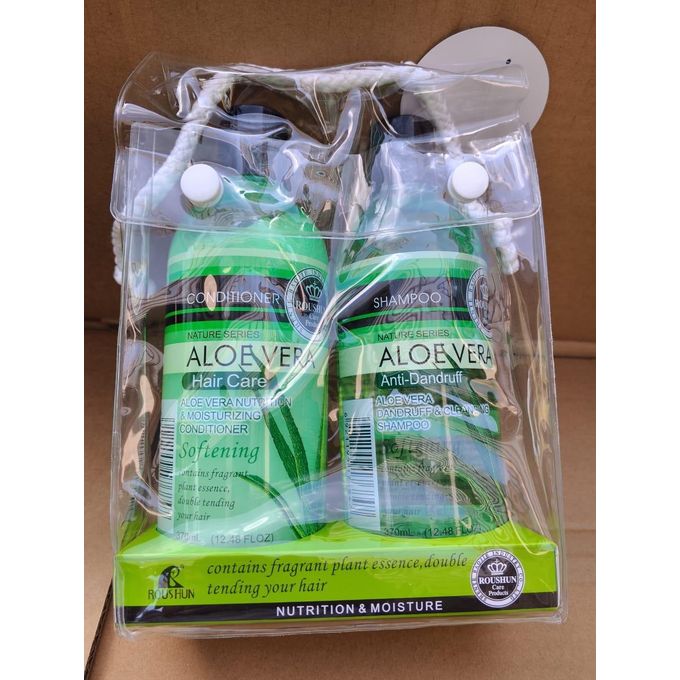 2 Packs Roushun Aloe Vera Shampoo And Conditioner 2 Pack Set Hair Care Duo Hydrating Scalp Cleanse Moisturizing Repair Smooth Soft Hair Growth Aloe Extract Botanical Formula For All Hair Types