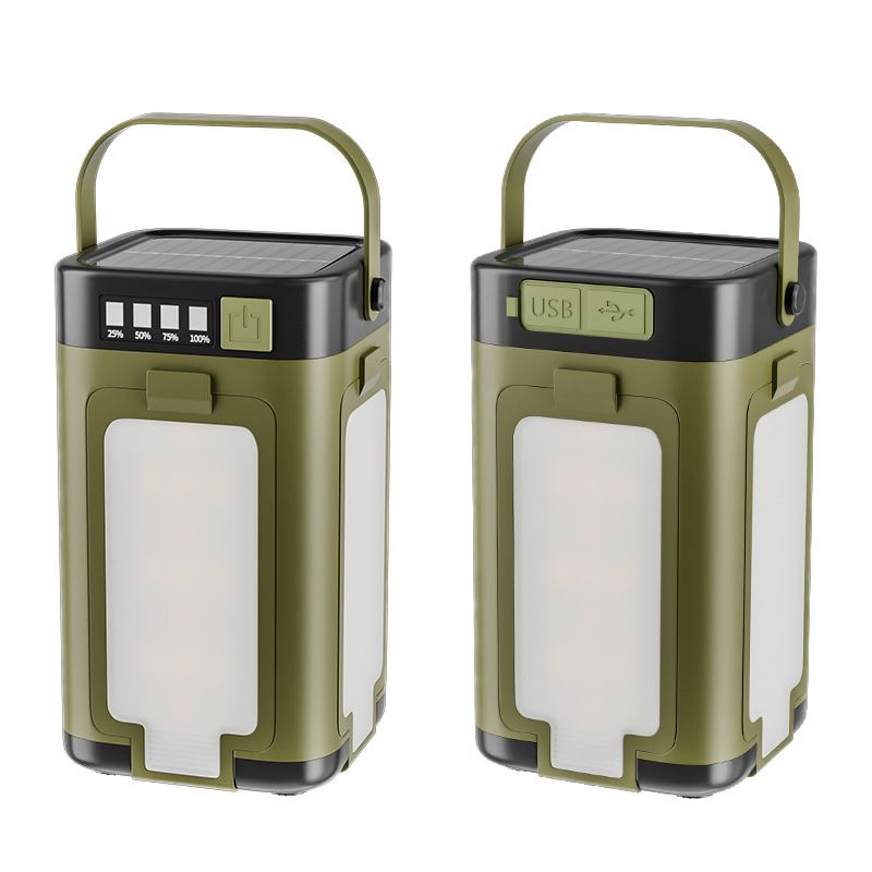 Camping lantern 2000mAh solar rechargeable LED light, suitable for power outages, 3 lighting modes camping light, suitable for fishing/hurricane/emergency situations, essential camping item