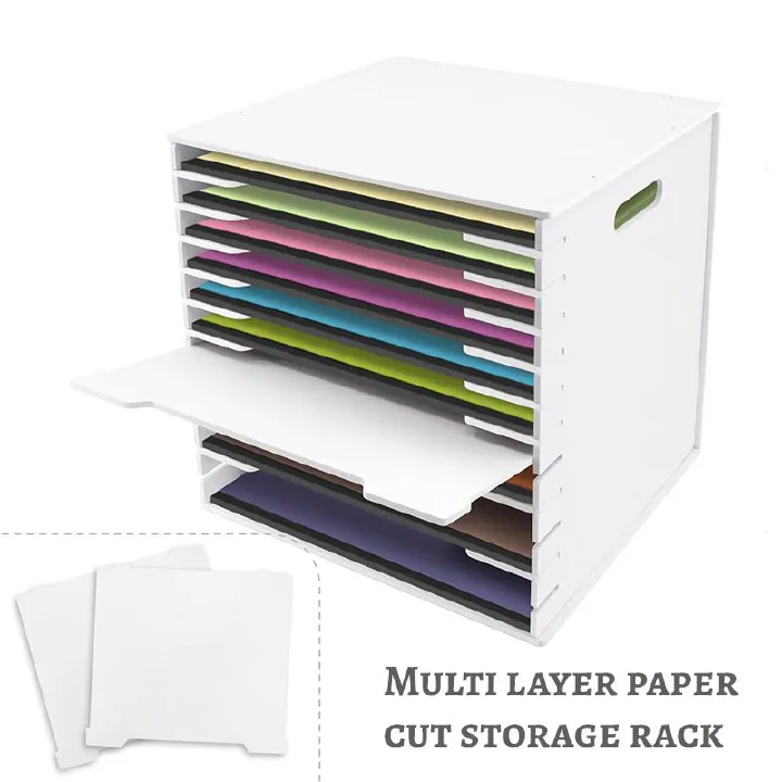File Organizer for Desk - 6/12/15 Tier Wide Document Holder, Letter Mail Tray Storage Rack, File Sorter Organizer, Paper Storage Holder, Desktop Organizer for Home Office School, White