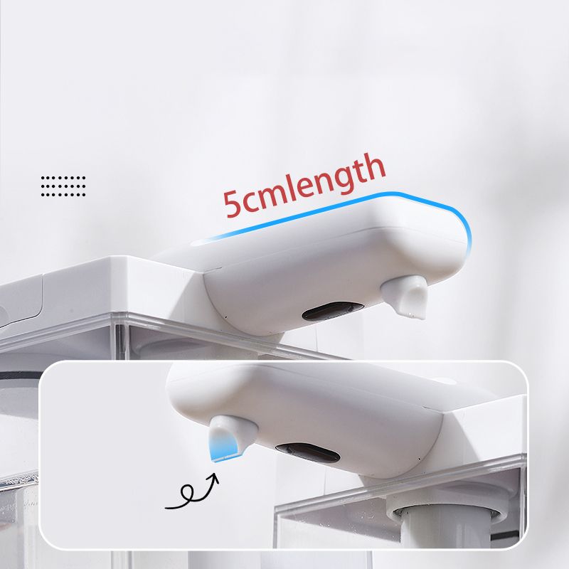 Automatic liquid soap dispenser, contactless USB rechargeable smart hand soap dispenser, 3-level adjustable, physically button operated, wall mounted bathroom kitchen dishwashing soap