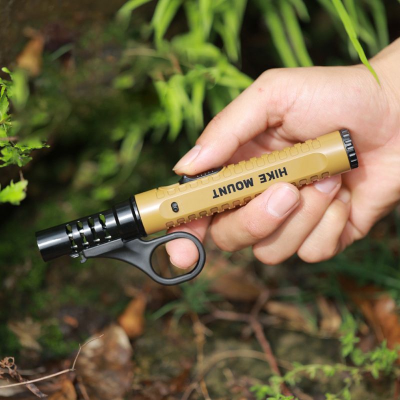 Camping Lighter, Torch Lighter, Straight Flame Bright Fire Refillable Windproof Adjustable Color with Safety Lock for Campfires Kitchen Hiking Candles Fireplace BBQ Outdoor Essentials