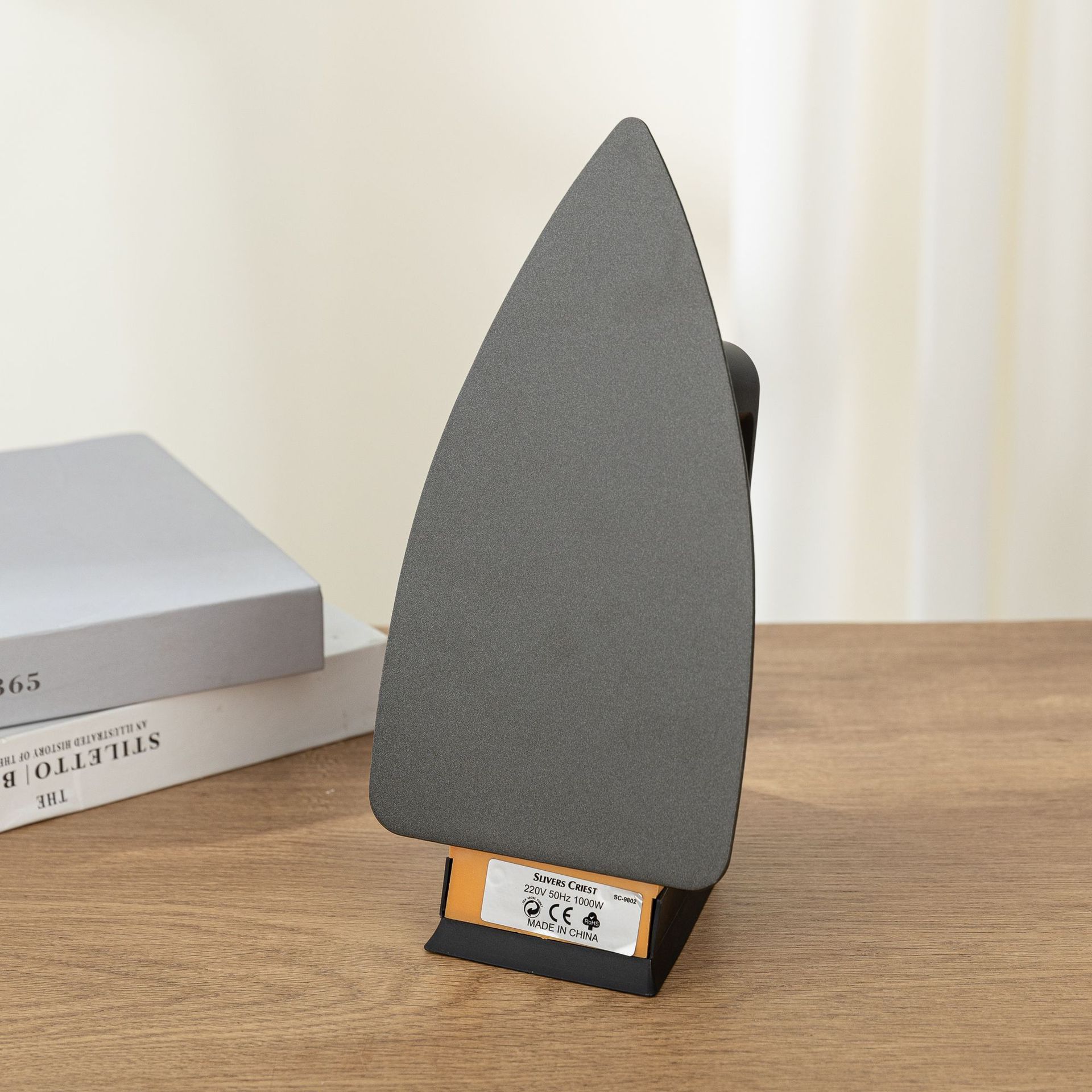 Iron Steamer for Clothes, Stainless Steel Soleplate Steam Iron, Microsteam Holes, 1000Watts, Lightweight, Auto-off, Black