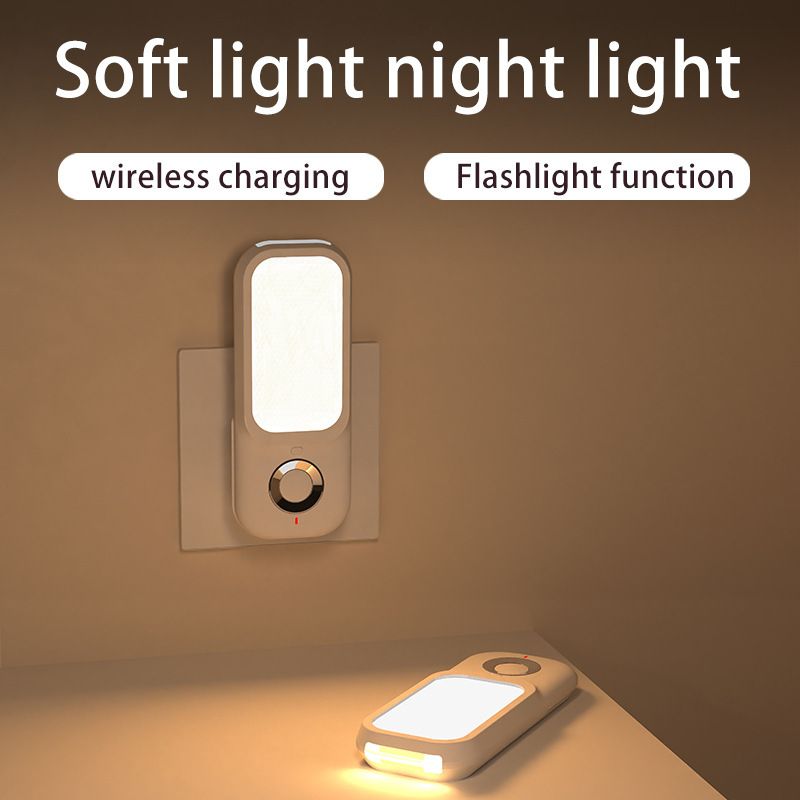 Motion Activated Night Light,Nightlights with Light Sensors Dual Color Modes 4000K White Light/3000K Warm Light Adhesive Installation for Bedroom, Kitchen, Stairs, Hallway,Garage