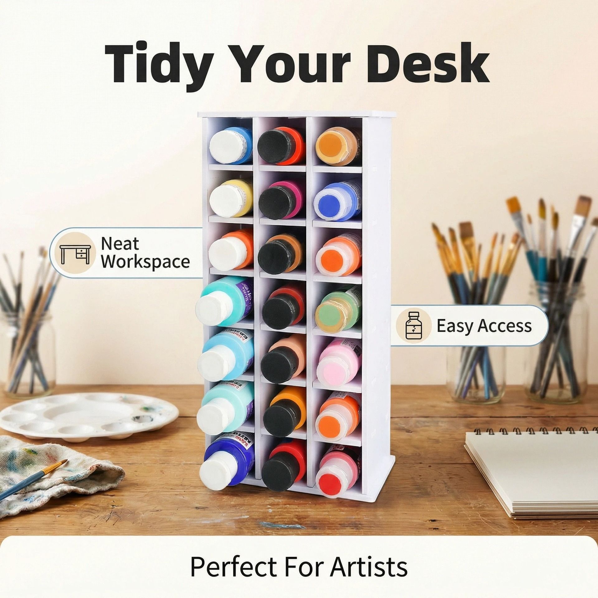 Wooden Desktop Storage Box Mobile Phone Management Storage Box Creative Desktop Office Meeting Finishing Grid Multi Cell Phone Rack Display (New 21)