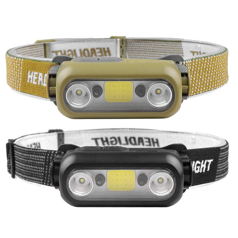 Rechargeable headlights, 400 high lumen ultra bright dimming headlights flashlight, spotlight and floodlight, suitable for camping, hiking, running, fishing