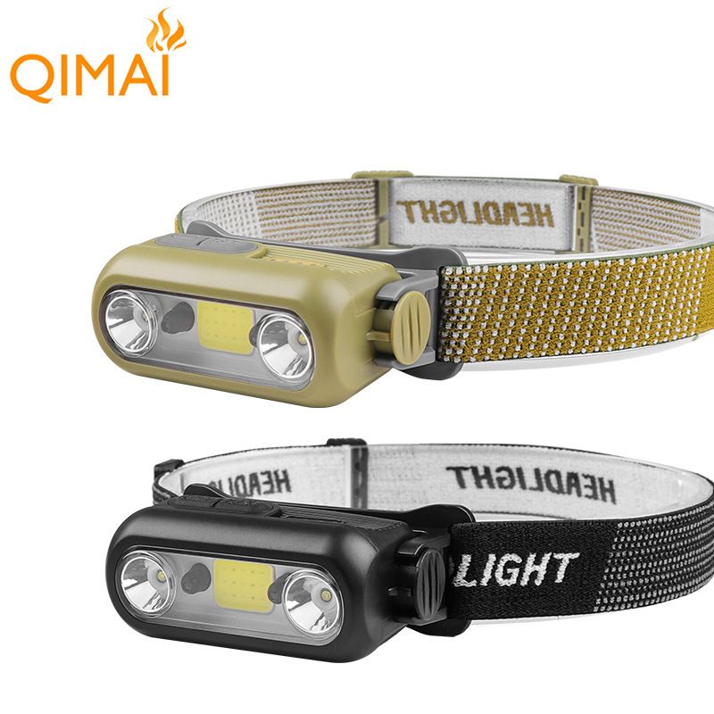 Rechargeable headlights, 400 high lumen ultra bright dimming headlights flashlight, spotlight and floodlight, suitable for camping, hiking, running, fishing