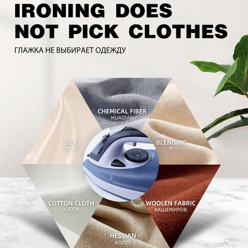 Iron steamer, stainless steel base plate, 3-speed adjustment, powerful steam iron, lightweight, leak proof, 2400 watts