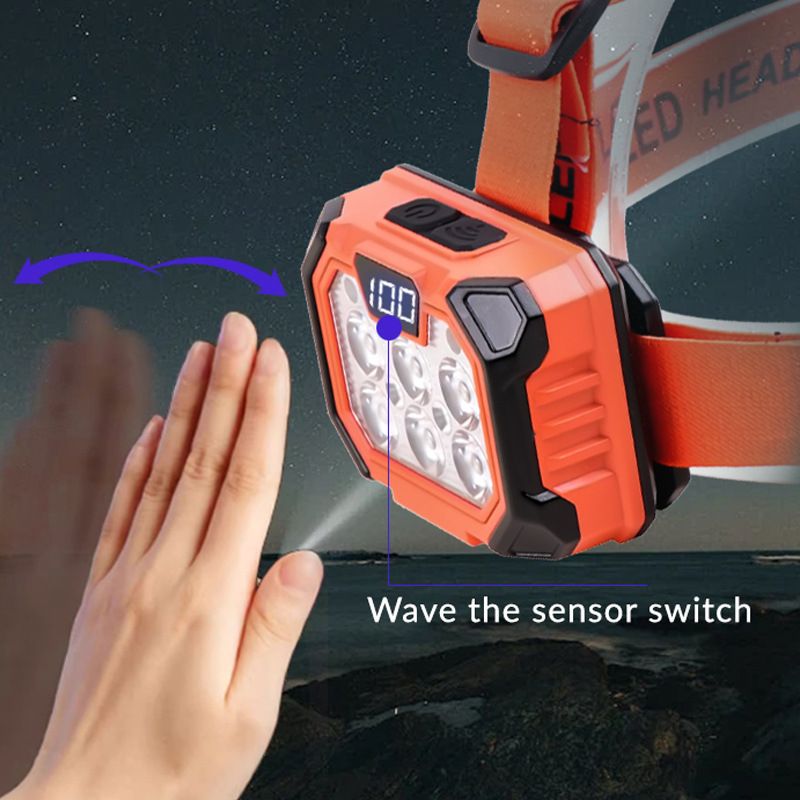 Flashlight 8 LED800 Lumen Ultra-Light Bright Headlight, Waterproof Lightweight Head Lamp for Adult Kid, Headlamps for Outdoor Camping Running Fishing