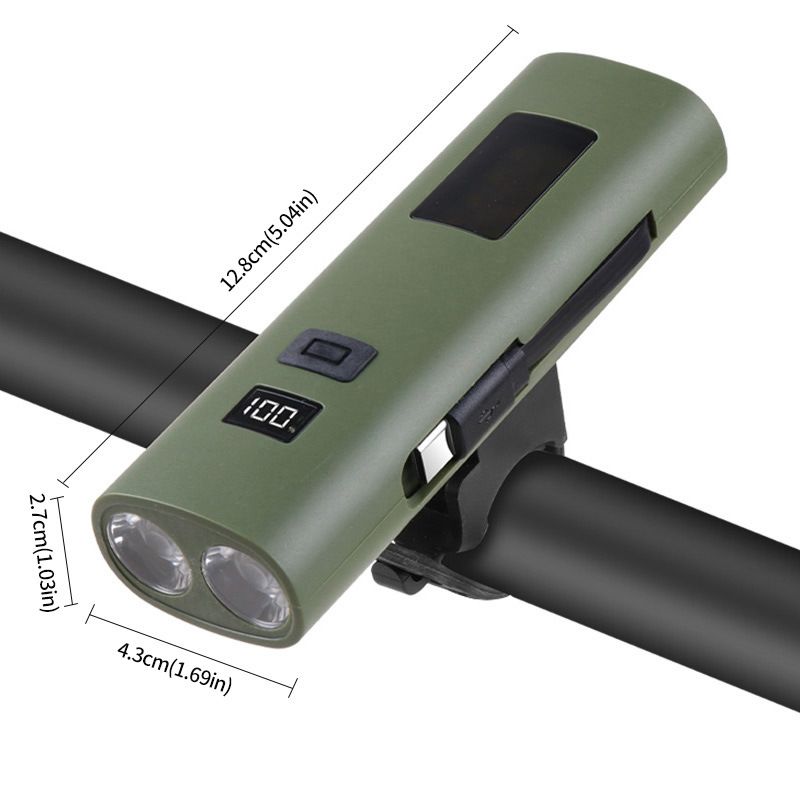 Multi functional power bank LED bicycle light with built-in data cable, outdoor cycling strong light