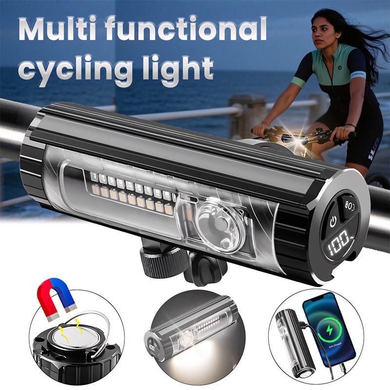 Super Bright LED Bike Light, USB Rechargeable Bicycle Headlight, Waterproof Bike Headlight, Waterproof Bike Headlight,Daytime Running Light,MTB Off-Road Cycling Commuting