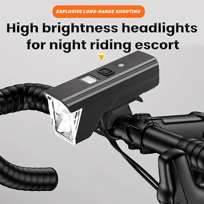 Super bright bicycle light 600 lumens C-type rechargeable bicycle headlight LED IPX4 waterproof bicycle headlight 54 modes aluminum alloy bicycle light suitable for night riding