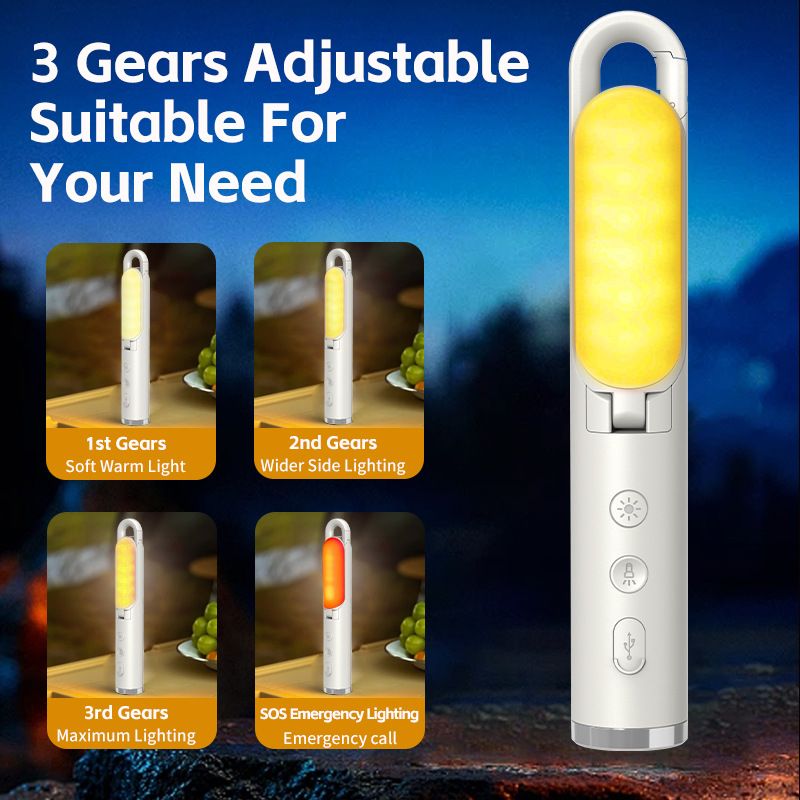 Home power failure emergency light, built-in 1200mAh portable power bank, 300LM, 5 lighting modes, IPX4 waterproof, suitable for hurricane emergencies, power outages, camping equipment