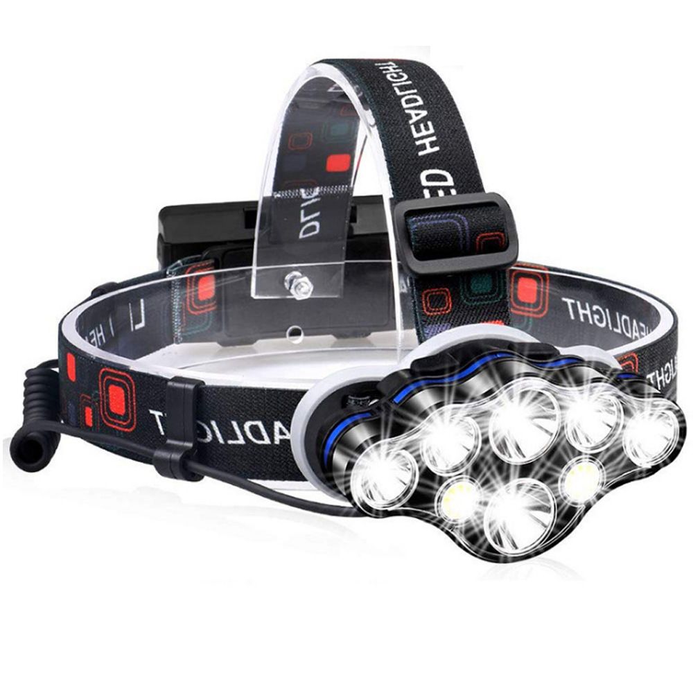 headlamp Powerful Led Head Lamp for Hunting Fishing Headlamp Rechargeable Flashlight Head Light 1200lm 5*t6 Torch Lantern
