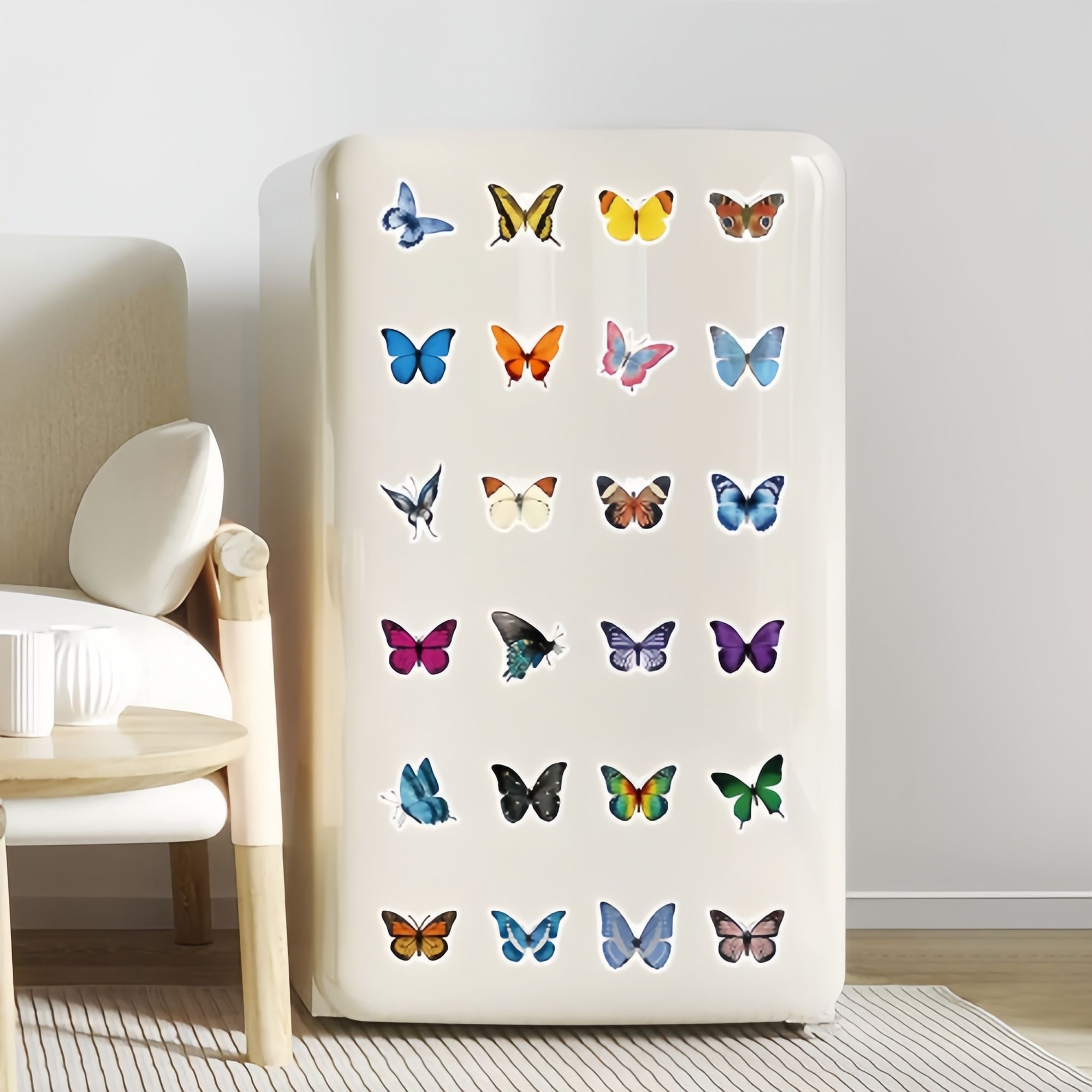 50PCS Stylish Universal DIY Butterfly Stickers Boho Graffiti Stickers for DIY Luggage Laptops Skateboards Motorcycle Bikes Suitcase Decals Graffiti Stickers