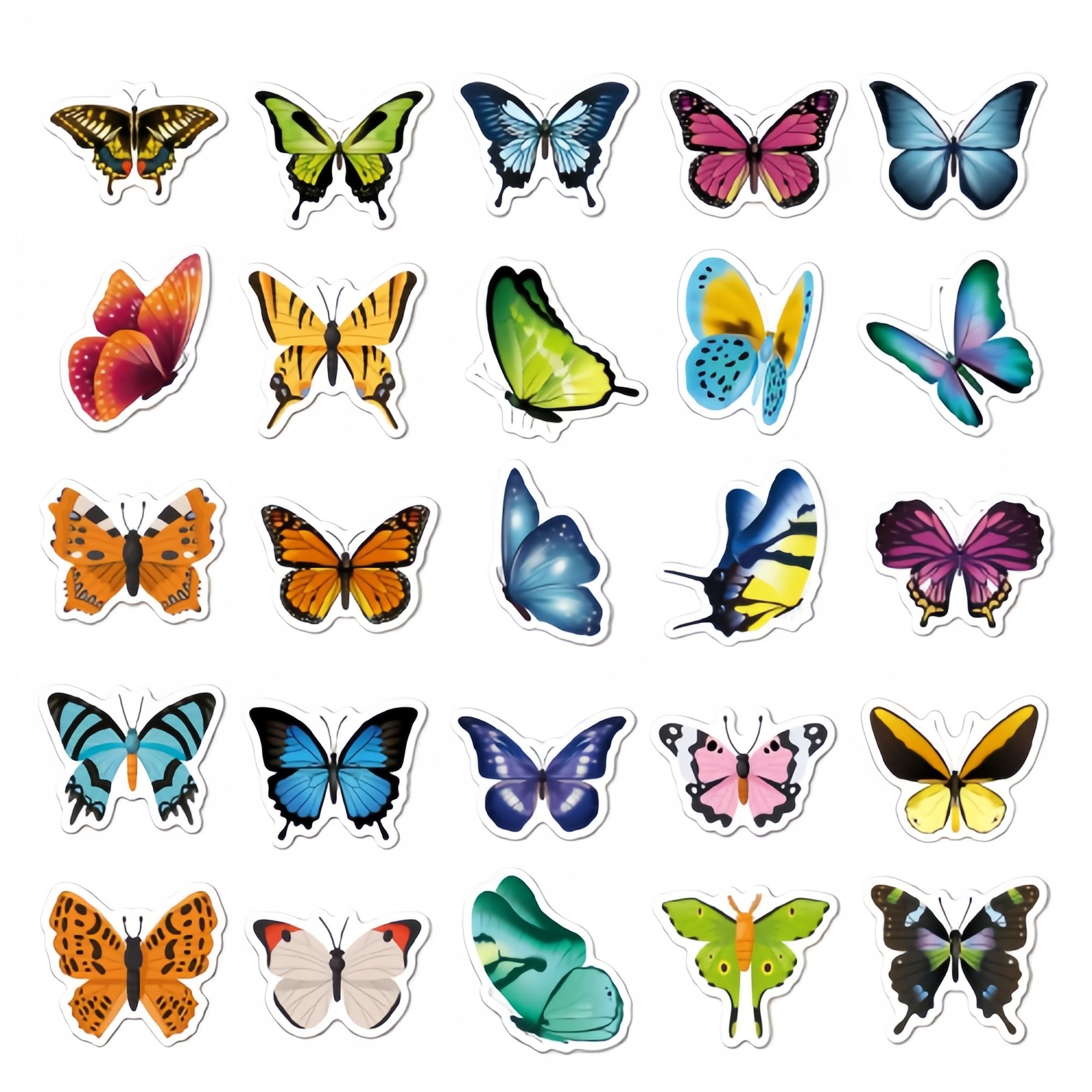 50PCS Stylish Universal DIY Butterfly Stickers Boho Graffiti Stickers for DIY Luggage Laptops Skateboards Motorcycle Bikes Suitcase Decals Graffiti Stickers
