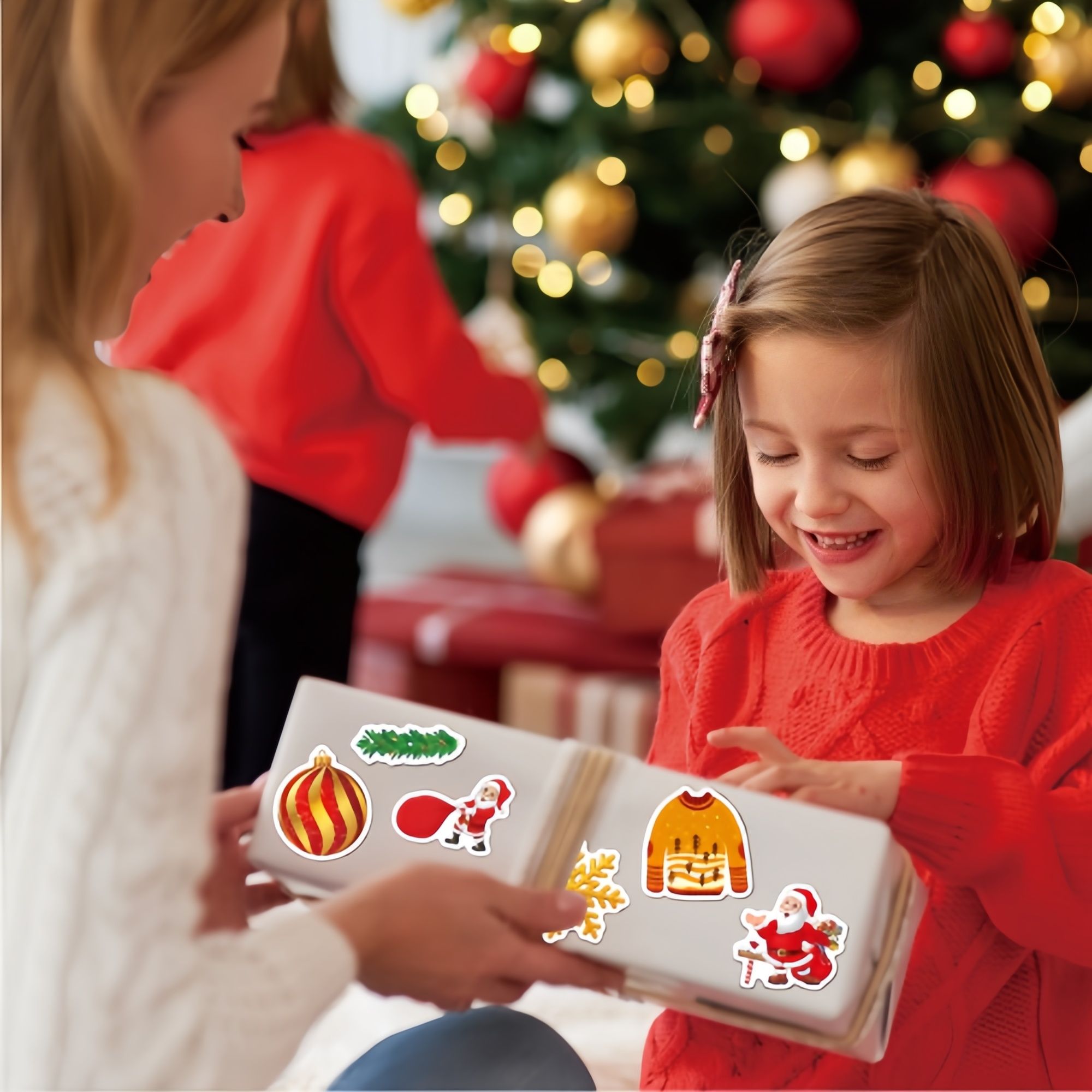 50 PCS Christmas-themed Stickers For DIY Luggage Laptops Skateboards Motorcycle Bikes Suitcase Decals Graffiti Stickers Perfect Gift For Children